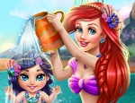 Play Free Ariel Baby Wash