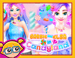 Play Free Barbie and Elsa in Candyland