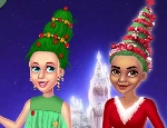 Play Free Christmas Tree Inspired Hairstyles