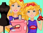 Play Free Design Barbie And Baby Matching Dress