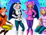 Play Free Disney Princesses Playing Snowballs