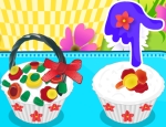 Play Free Flower Basket Cupcake