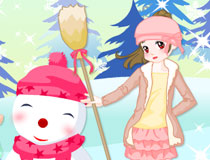 Play Free Kids and Snowman Dress-up