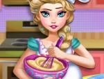 Play Free Pregnant Elsa Baking Pancakes