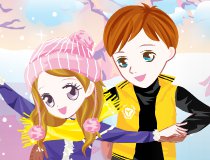 Play Free Skating Cute Couple Dressup