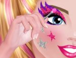 Play Free Super Barbie Sparkling Makeup