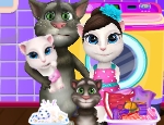 Play Free Talking Tom Washing Clothes